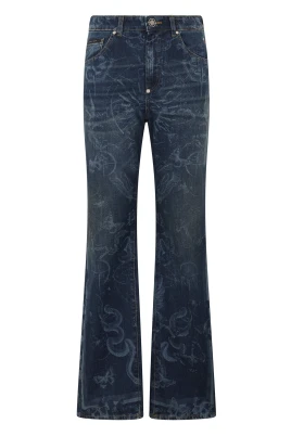 Straight Cut Jeans Fjärilstatuering