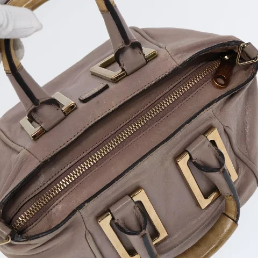Chloé Pre-owned Leather handbags Beige Dames