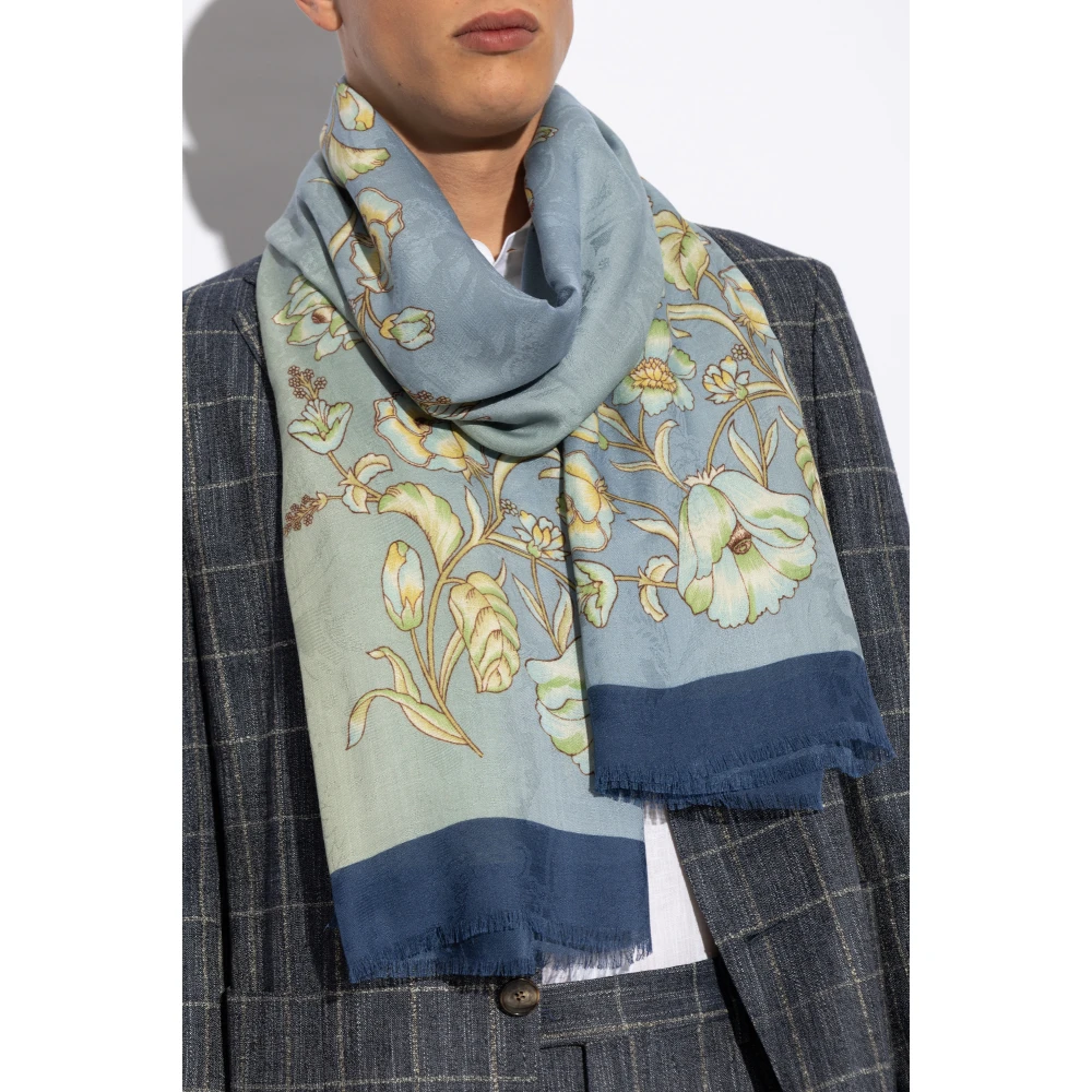 ETRO Sjaal met bloemenmotief Multicolor Heren