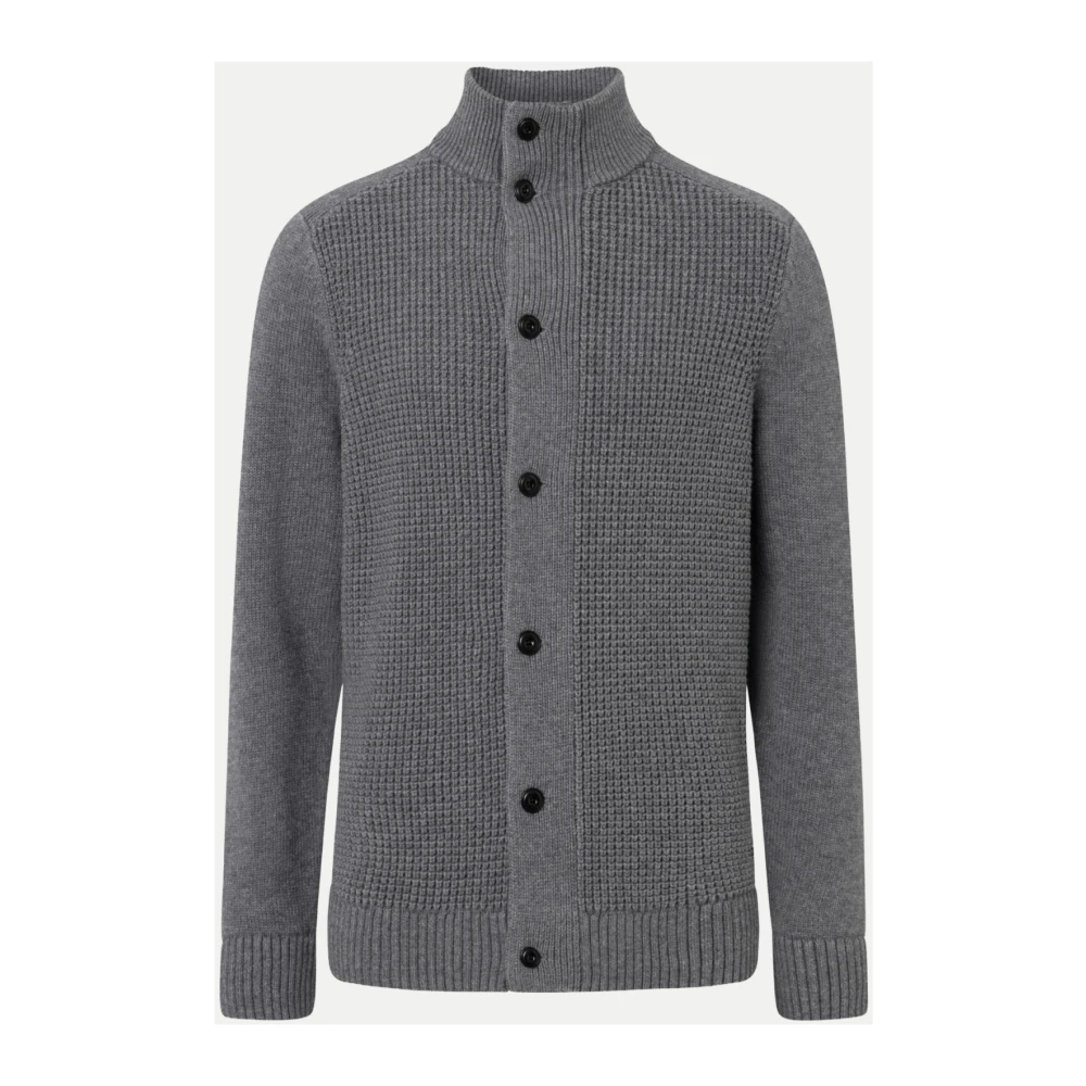Joop! Hoge-hals Gebreide Jas Gray Heren