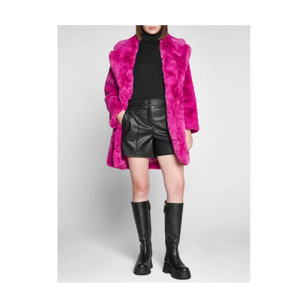 Apparis Roze Nep Bontjas met Zakken Pink Dames