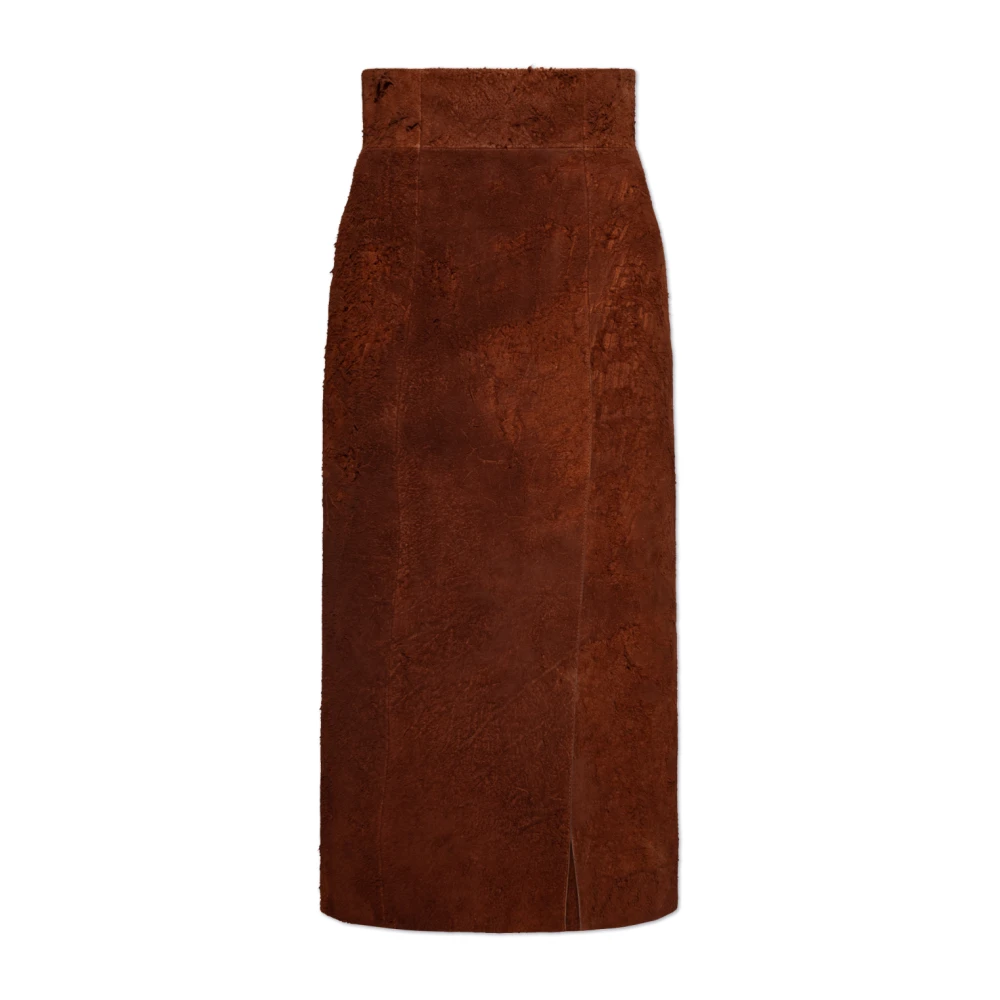 Alexander mcqueen Leren rok Brown Dames