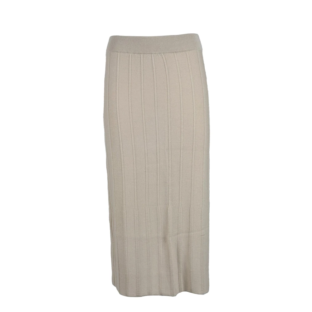 Max Mara Wollen Vrijetijdsrok Beige Dames