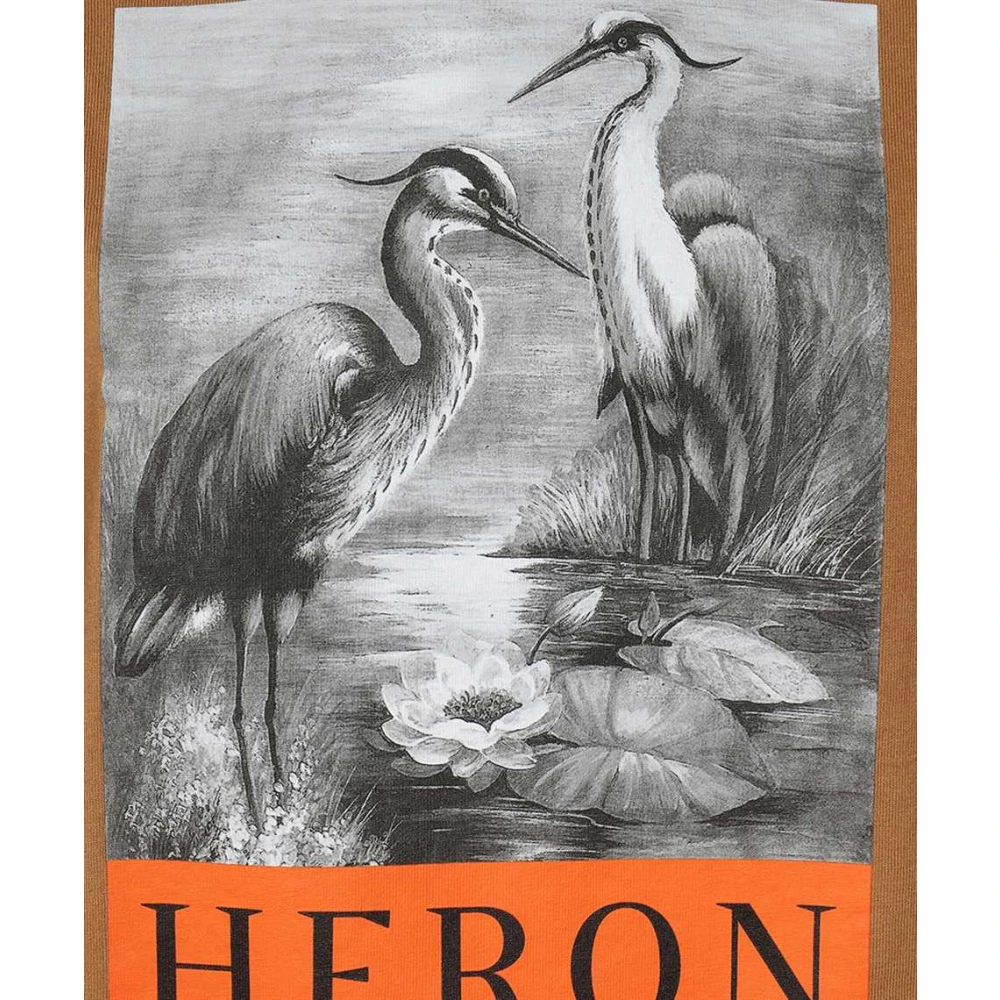 Heron Preston Katoenen T-shirt met Frontprint Brown Dames