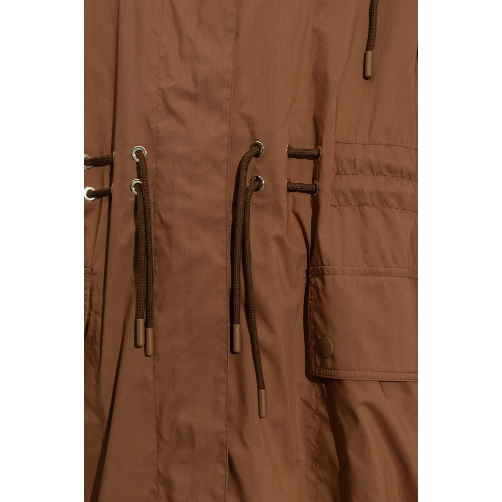 Max Mara Parka met trekkoord Augusta Brown Dames