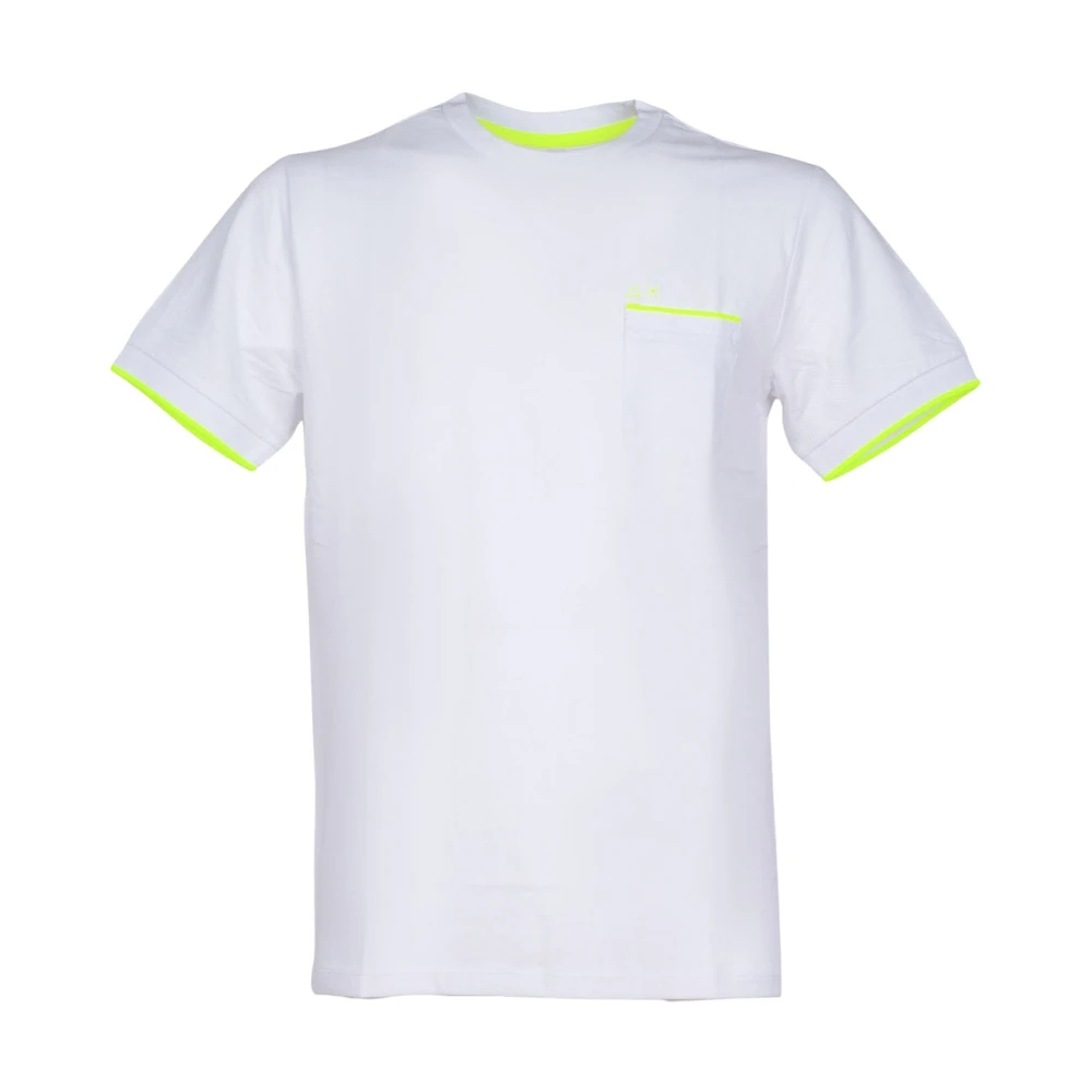 Sun68 T-Shirt Klein MET WIT Zakje White Heren