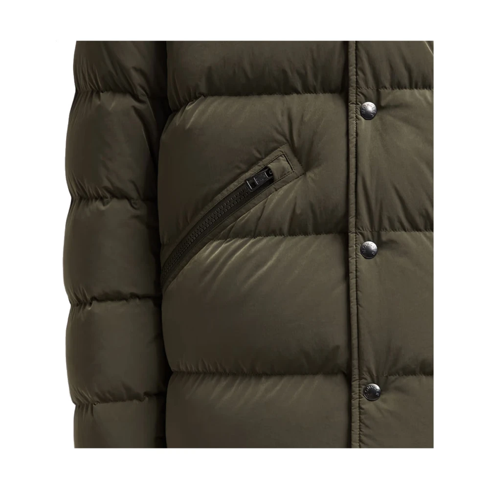 Moncler Groene Pufferjas met Teddy Capuchon Green Heren
