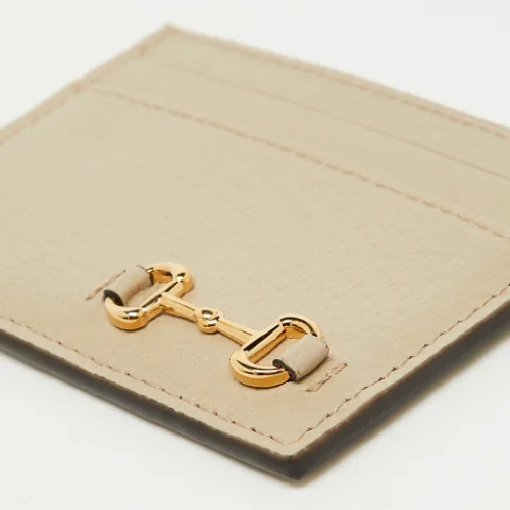 Gucci Vintage Pre-owned Leather wallets Beige Dames