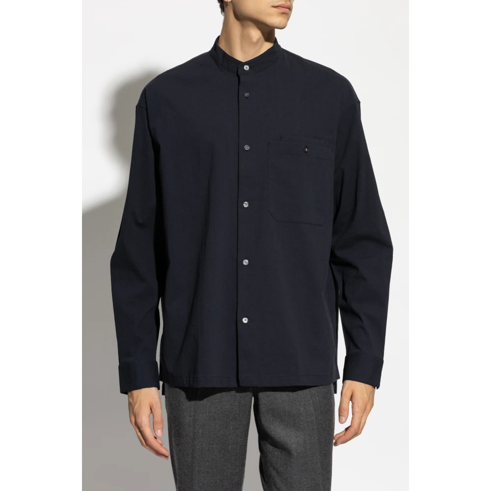 Emporio Armani Overhemd met opstaande kraag Blue Heren