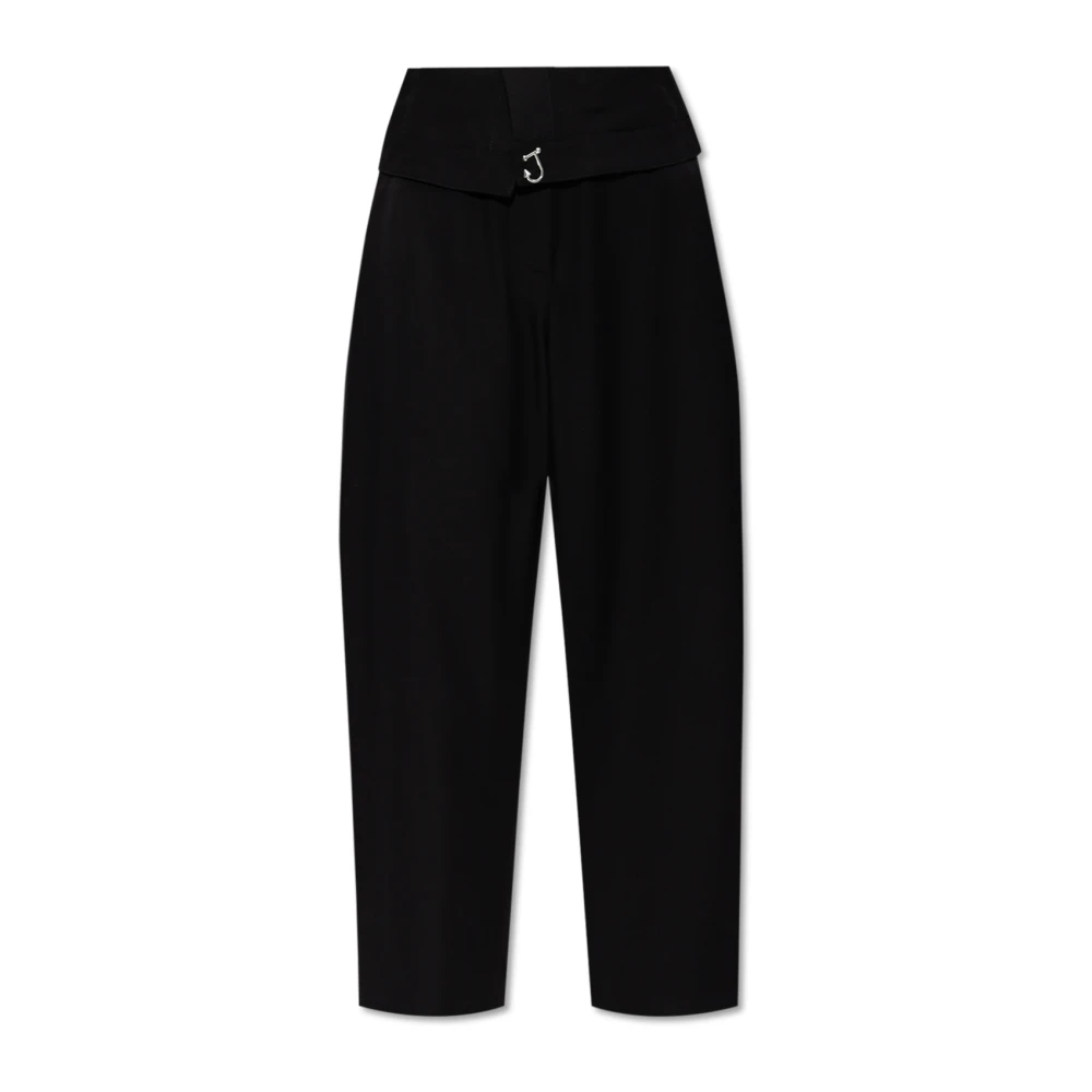 JW Anderson Wijde Pijp Geknoopte Broek Black Dames