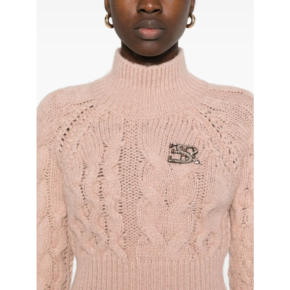 Ermanno Scervino Blush Pink Kabeltrui Pink Dames