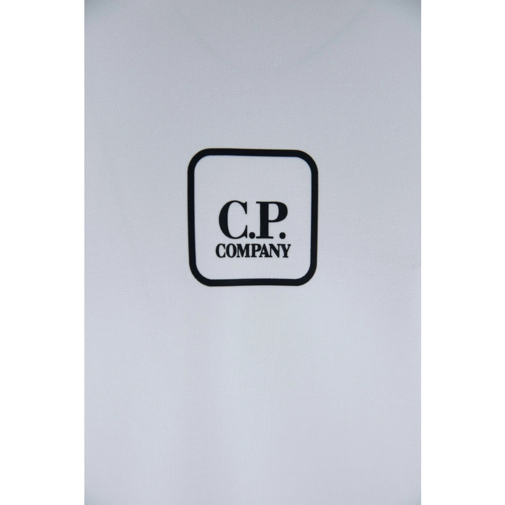 C.P. Company Heren Pullover Sweatshirt met Logo Print White Heren