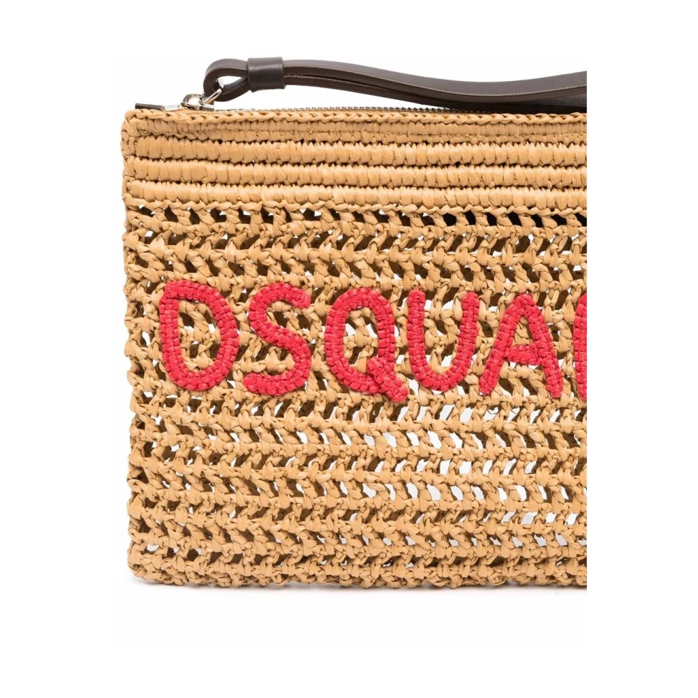 Dsquared2 Stijlvolle Clutch Pouch Brown Dames