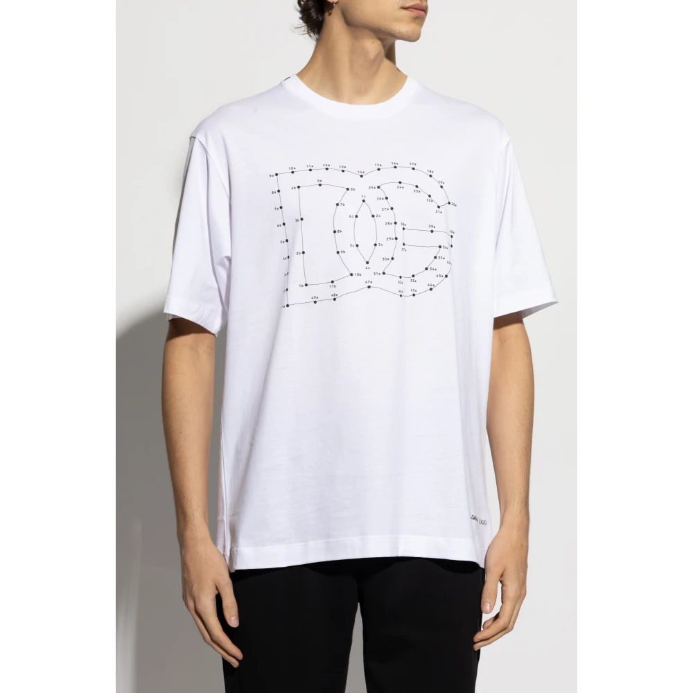 Dolce & Gabbana T-shirt met bedrukt logo White Heren