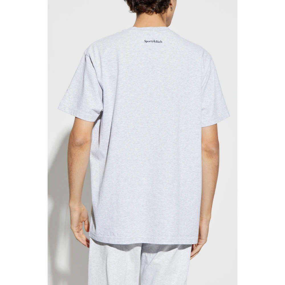 Sporty & Rich T-shirt uit de 47 & The New York Yankees collectie Gray Unisex