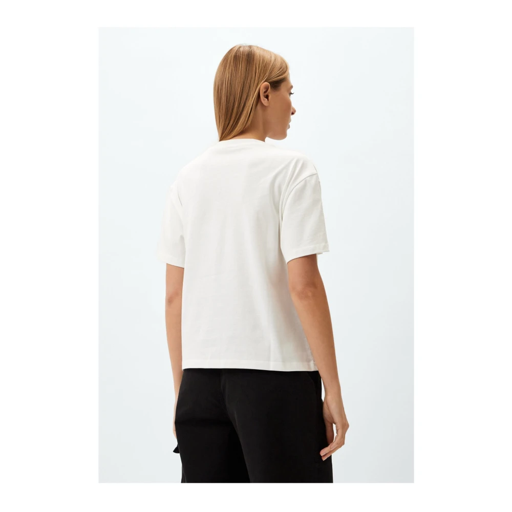 Calvin Klein NYC Logo T-shirt Rechte pasvorm White Dames