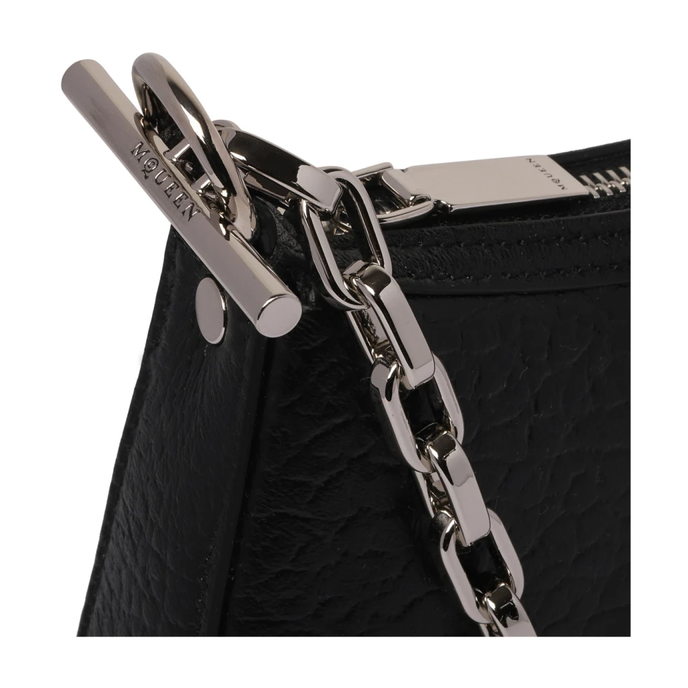 alexander mcqueen Zwarte Mini Clutch Tas Black Dames