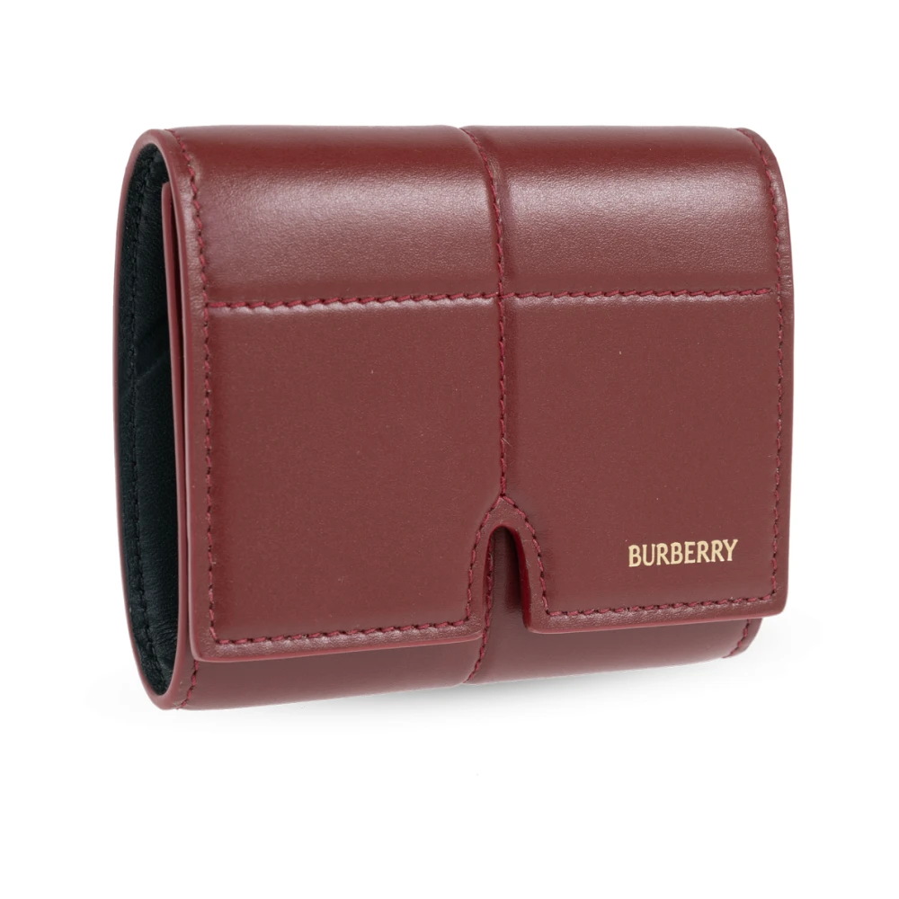 Burberry Leren portemonnee Snip Red Dames
