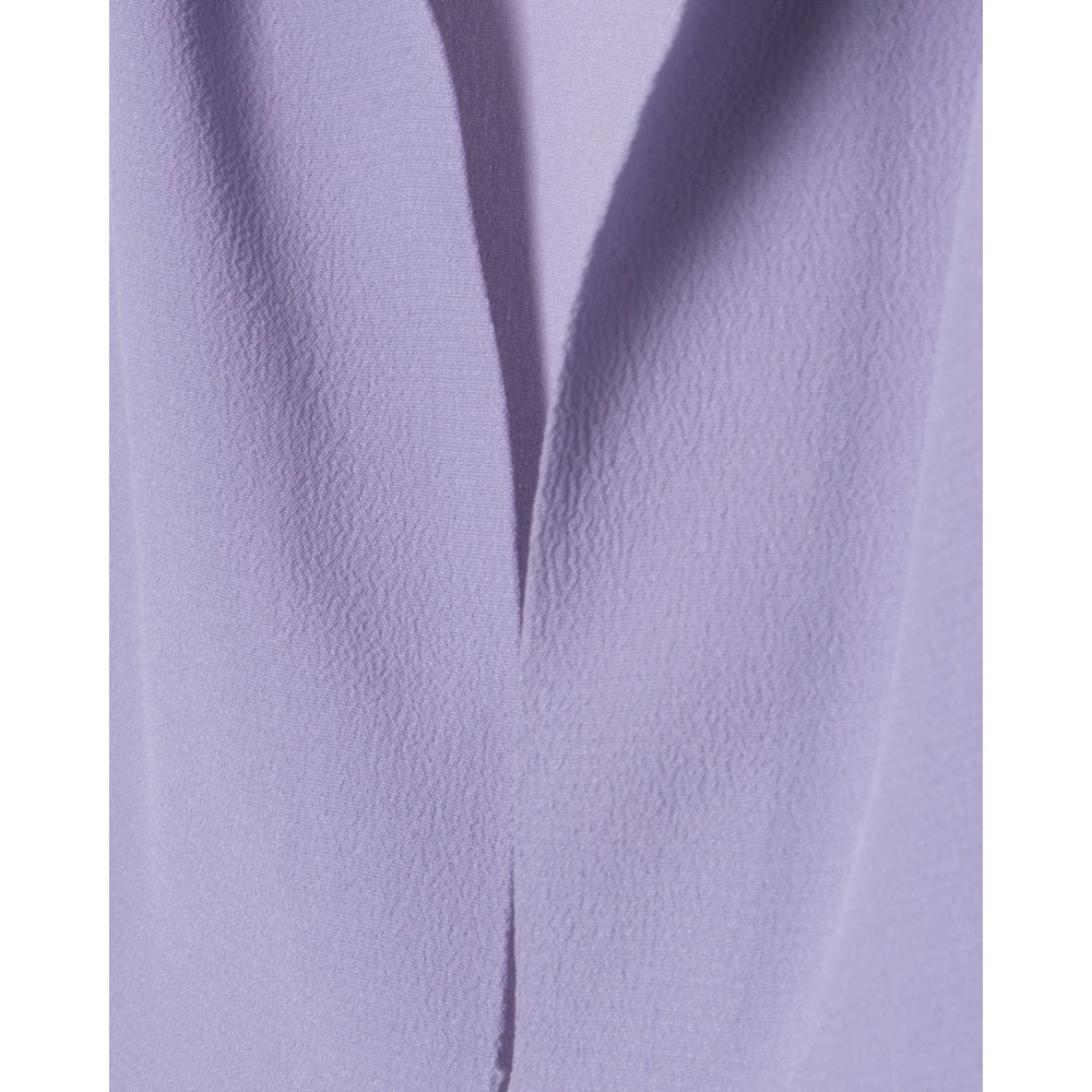 Seafarer Zijden V-hals Blouse Purple Dames