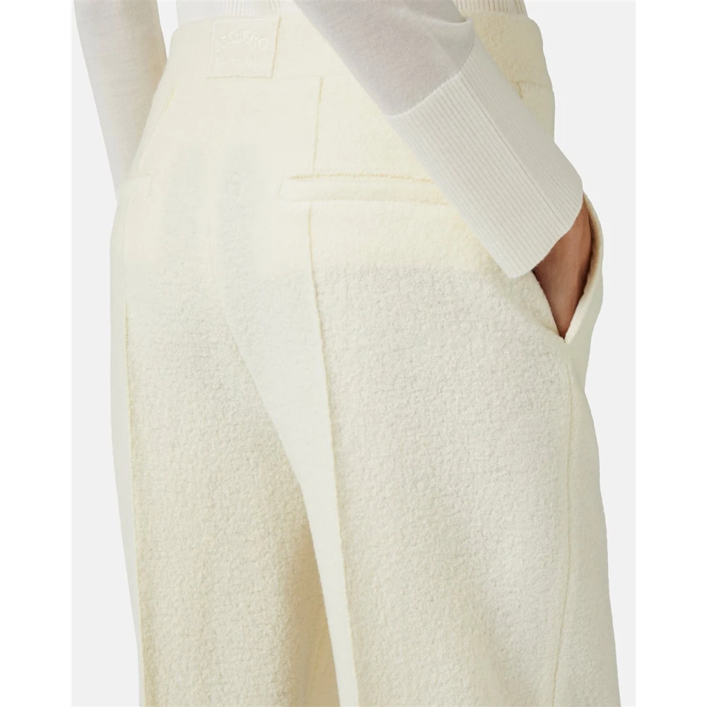 Iceberg Nieuwe vorm broek in wol bouclé stof Beige Dames