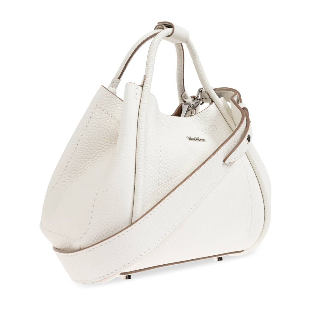 Max Mara Handtas Drummedmarinexs White Dames