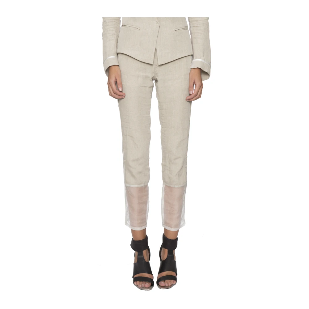 Andrea Ya aqov Linnen Regular Fit Broek Gray Dames