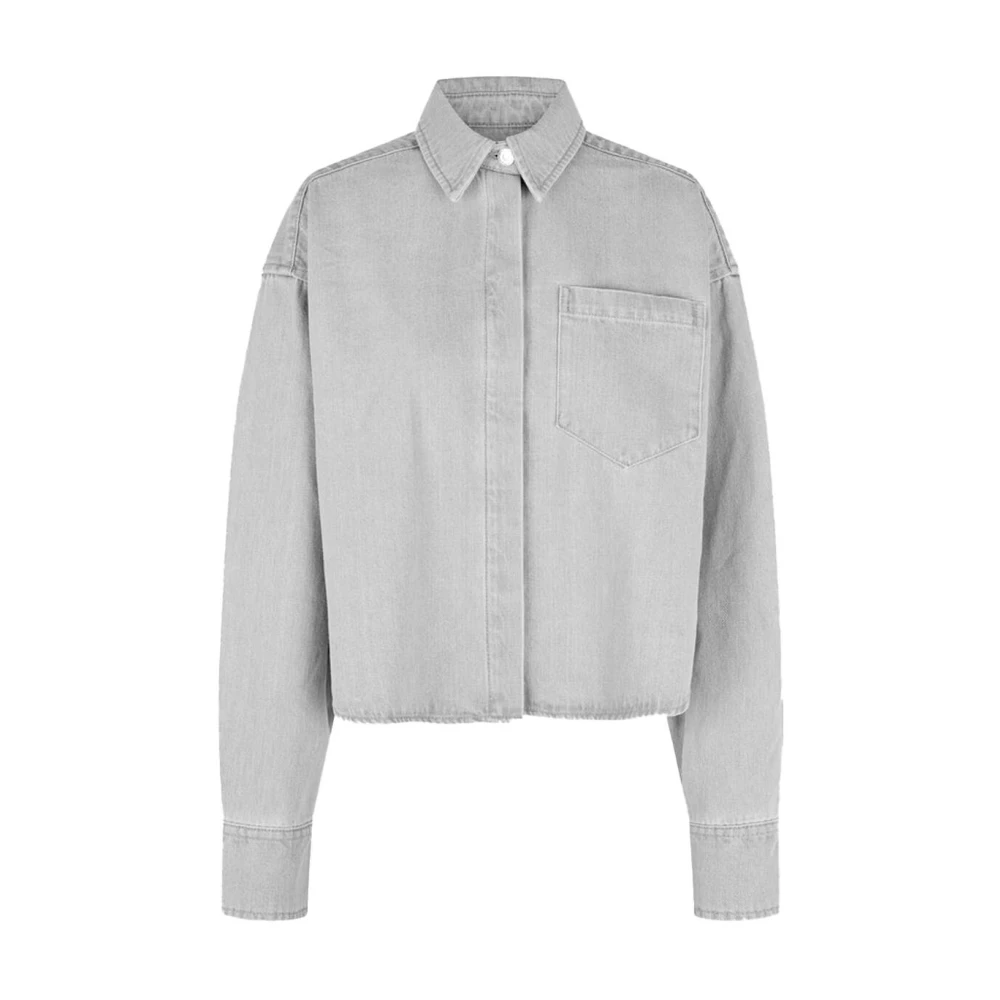 Second Female Denira Denim Blouse Second Dames Gray Dames