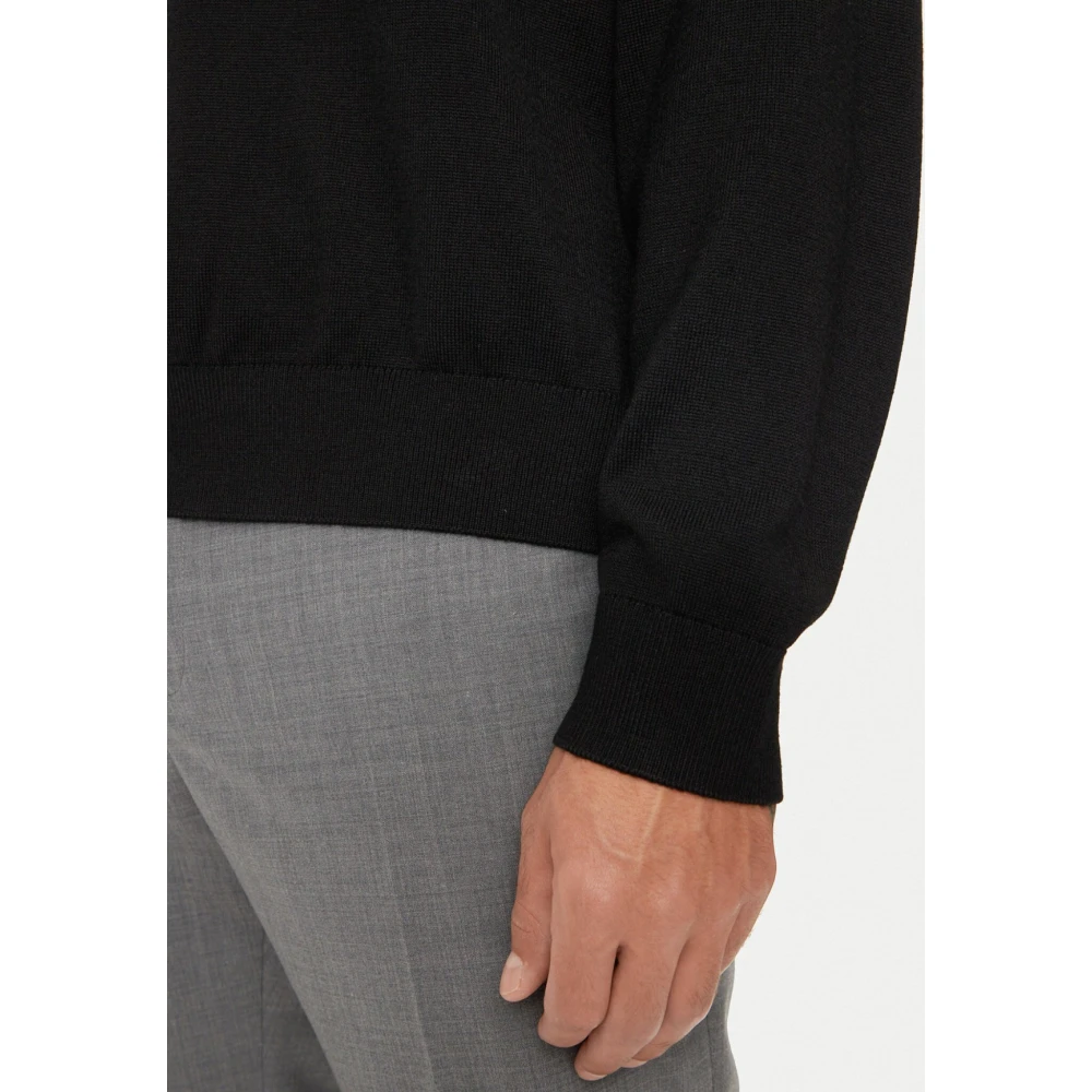 Armani Exchange Zwarte Trui Ronde Hals Lange Mouw Black Heren