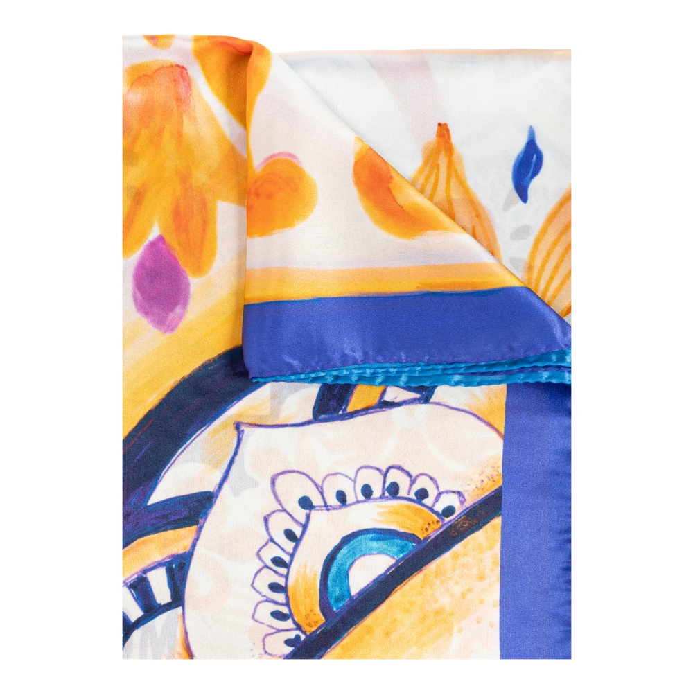 Moschino Zijden sjaal met print Multicolor Unisex