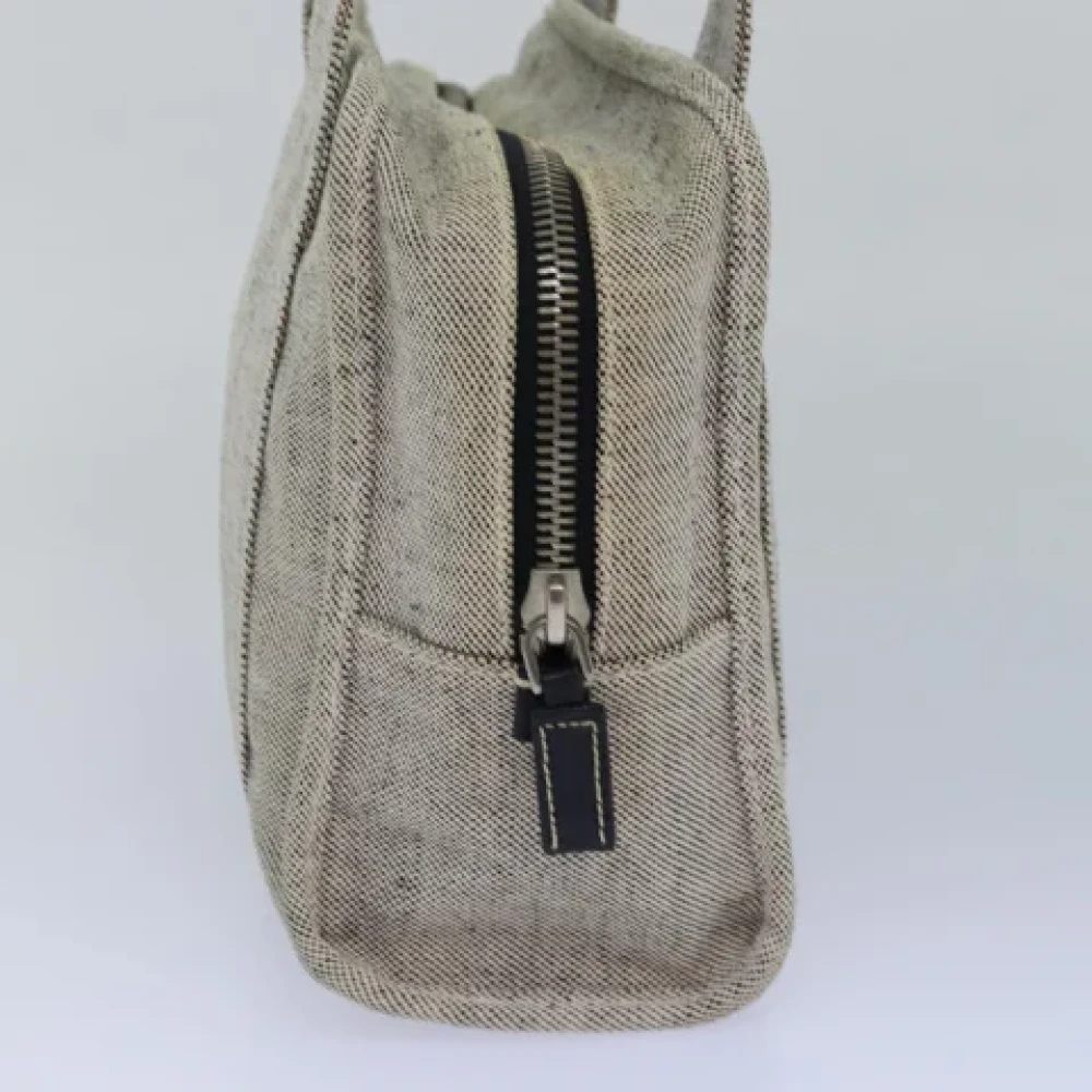 Prada Vintage Pre-owned Canvas handbags Gray Dames
