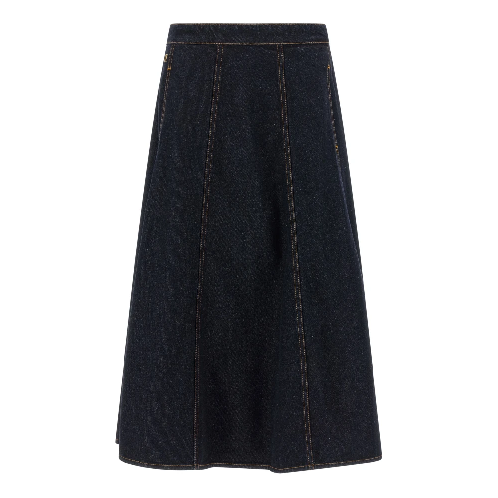 Alberta Ferretti Blue Skirts - Female - Denim Skirts - Xs - Skirts