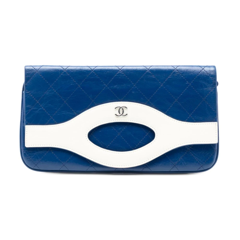 Chanel Vintage Women's Blue Pre-Owned Clutch Bag