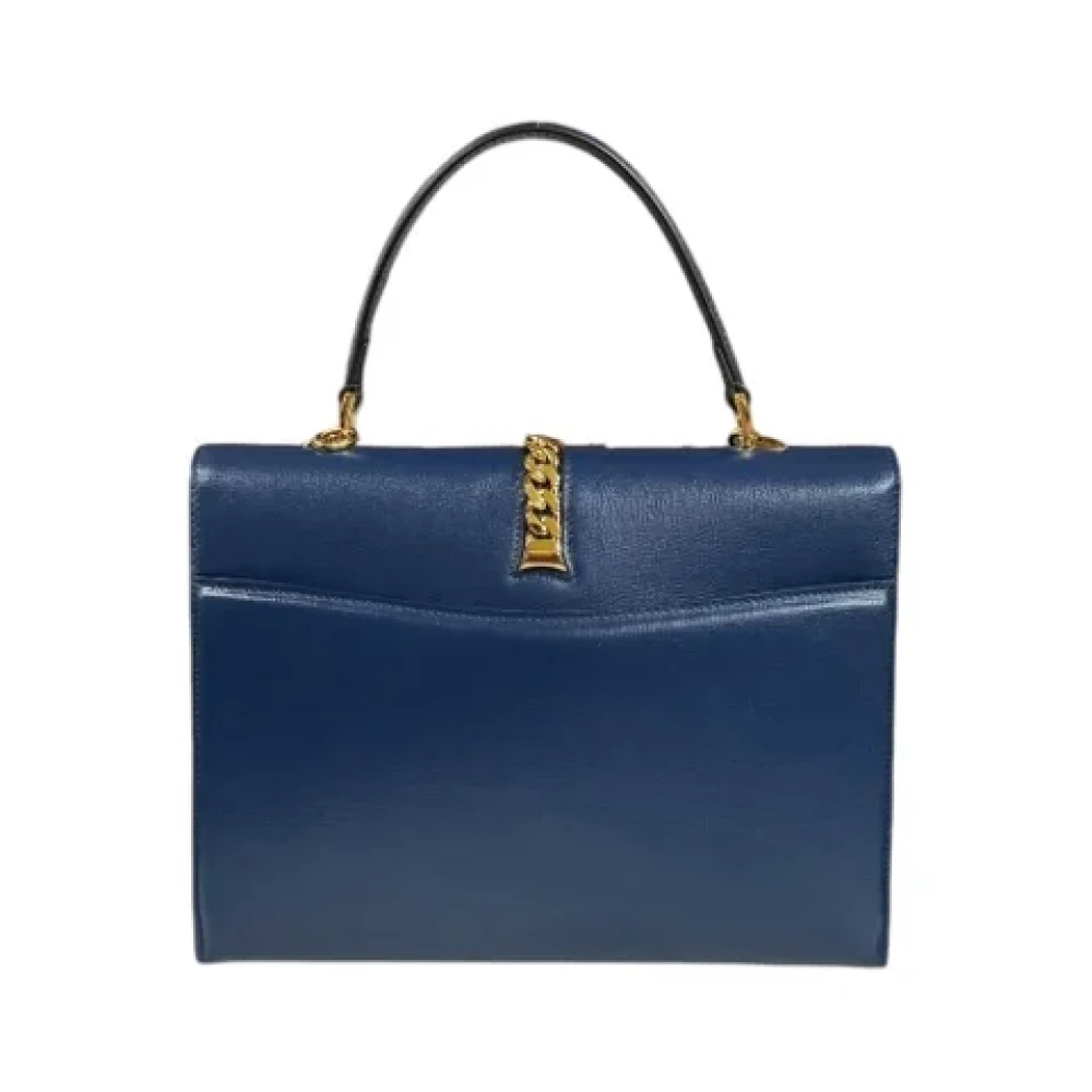 Gucci Vintage Pre-owned Leather gucci-bags Blue Dames