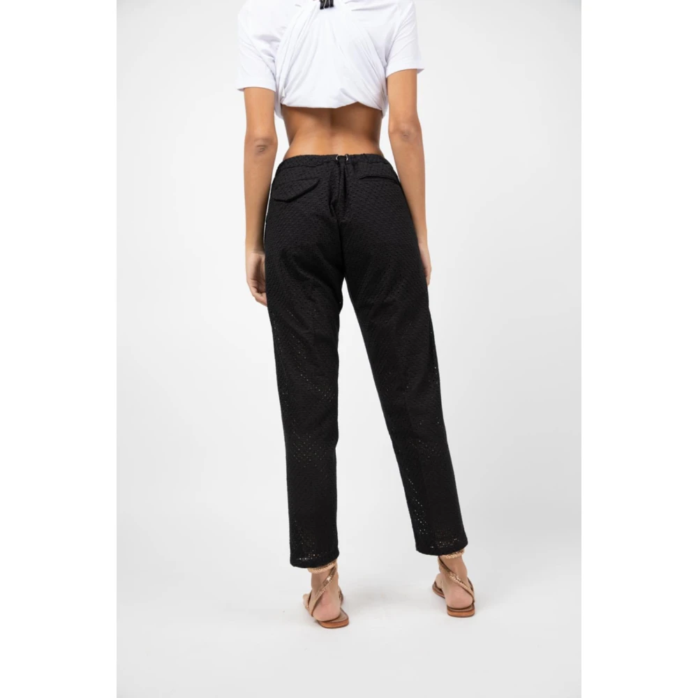 White Sand Stijlvolle Broek Black Dames