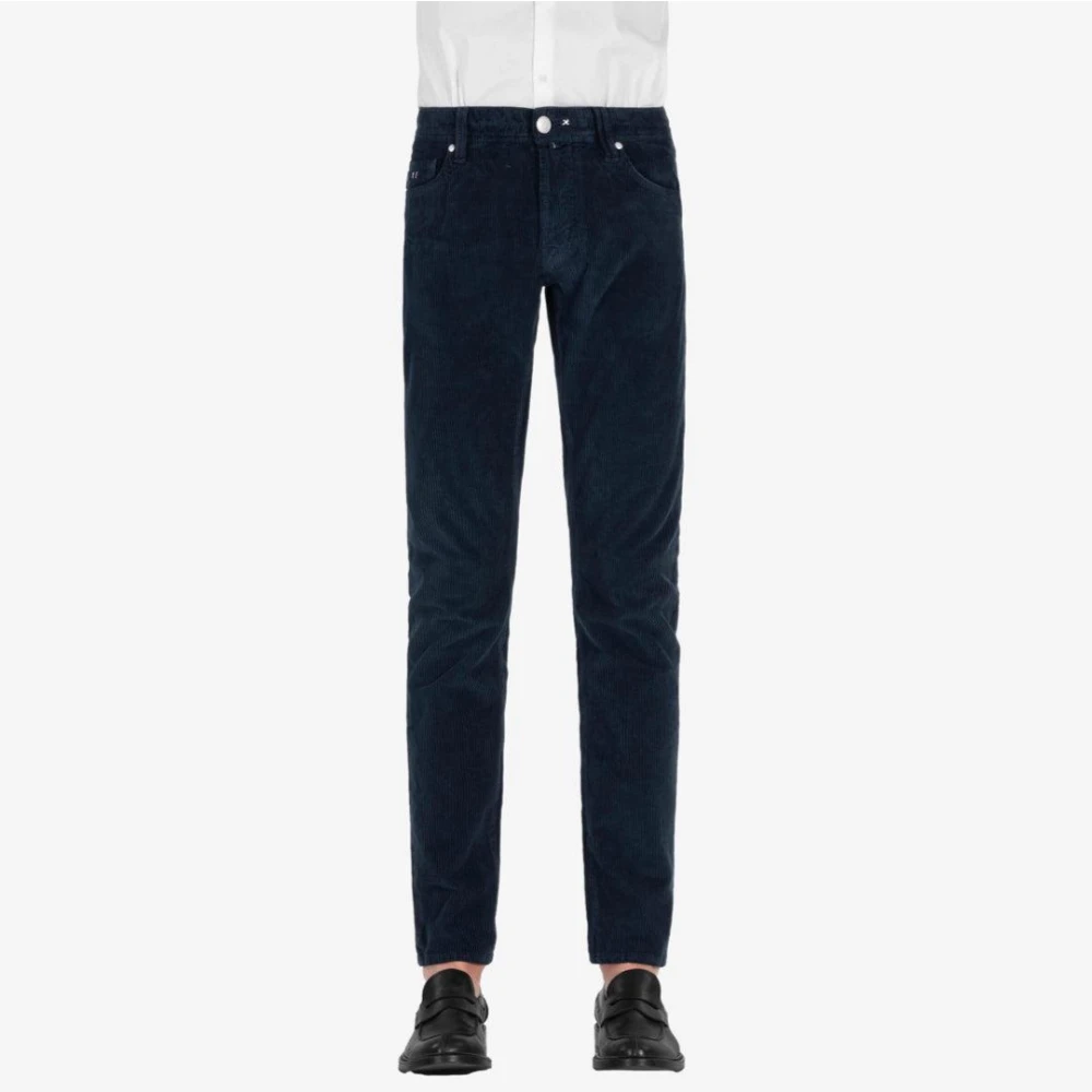 Tramarossa Donkerblauwe Corduroy Broek Blue Heren