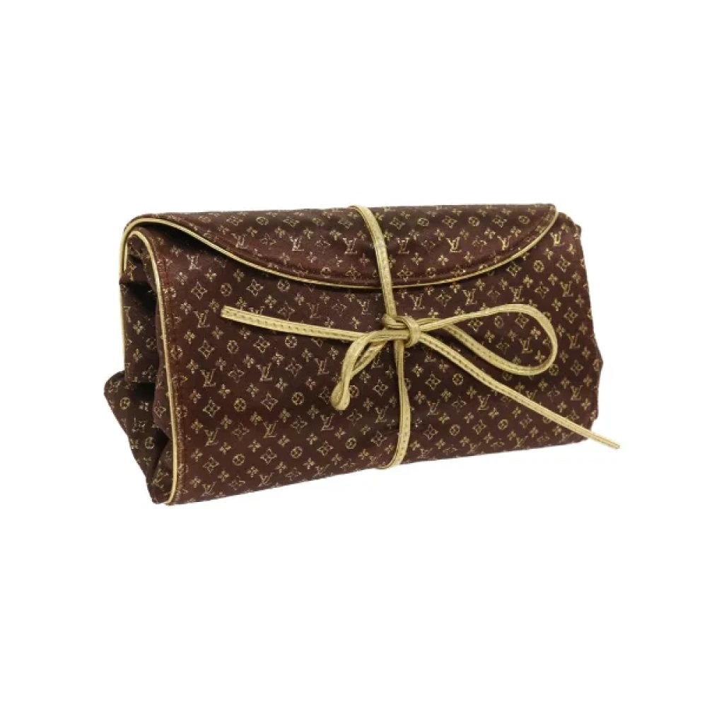 Louis Vuitton Vintage Pre-owned Satin louis-vuitton-bags Brown Dames