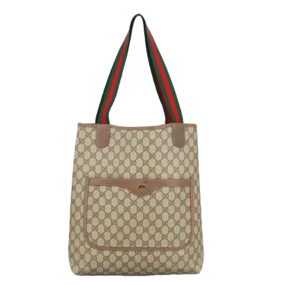 Gucci Vintage Pre-owned Canvas totes Beige Dames