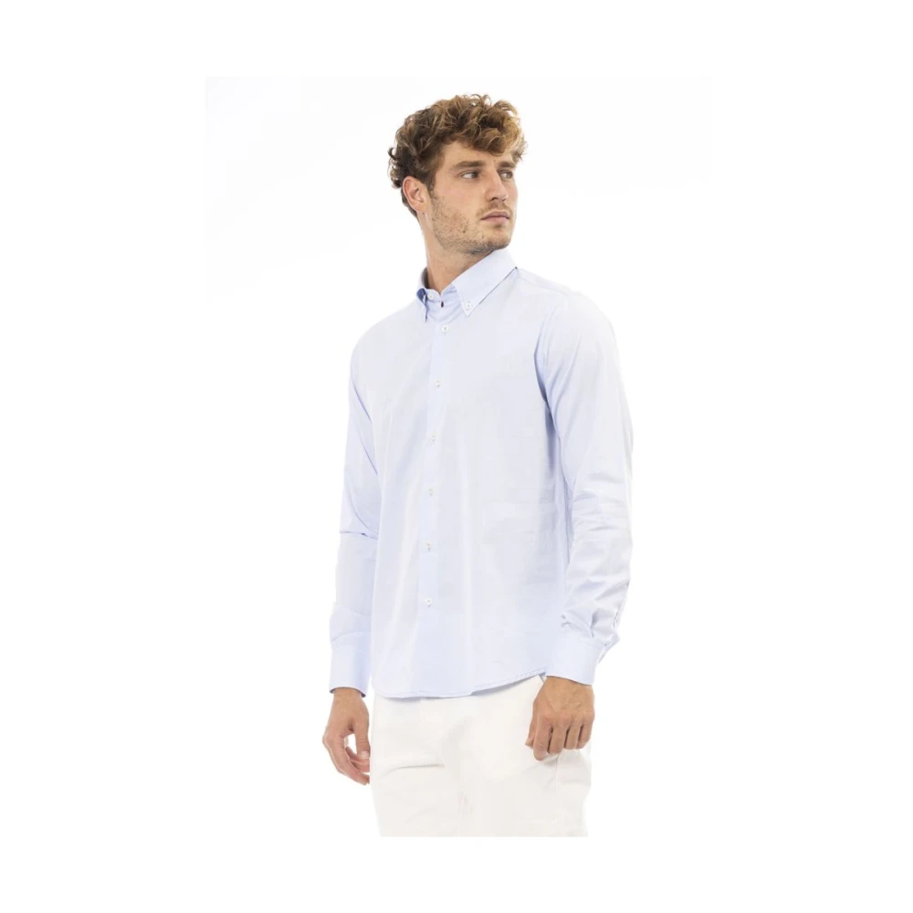 Baldinini Italiaanse stijl Regular Fit Blauw overhemd Blue Heren