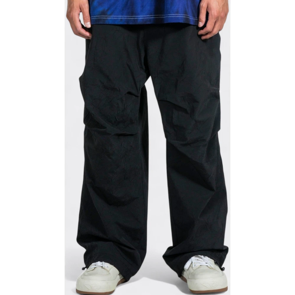 Pleasures Flight Pants met Custom Nylon Fabric Black Heren