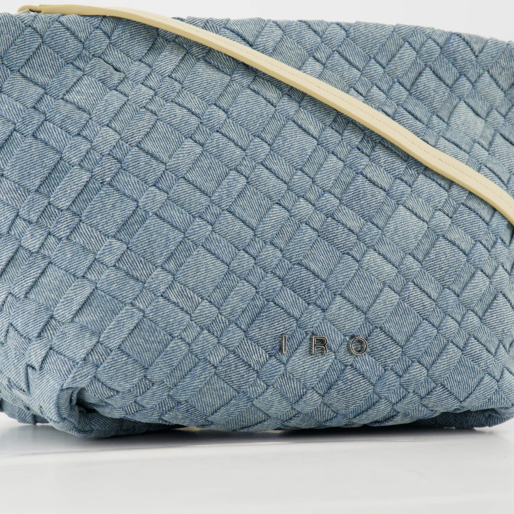 IRO Denim Clutch Tas Lente-Zomer 2025 Blue Dames