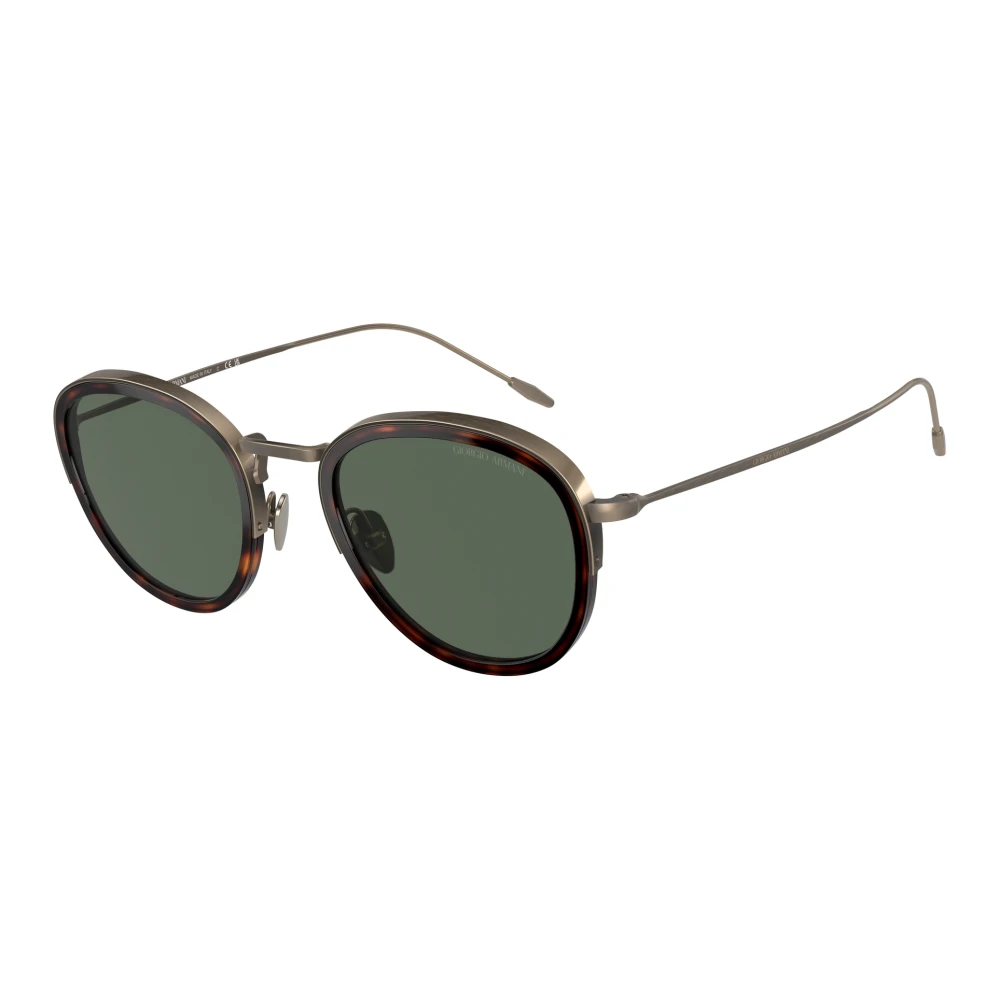 Giorgio Armani Rectangle Square Sunglasses 51mm Havana Metal - Image 3