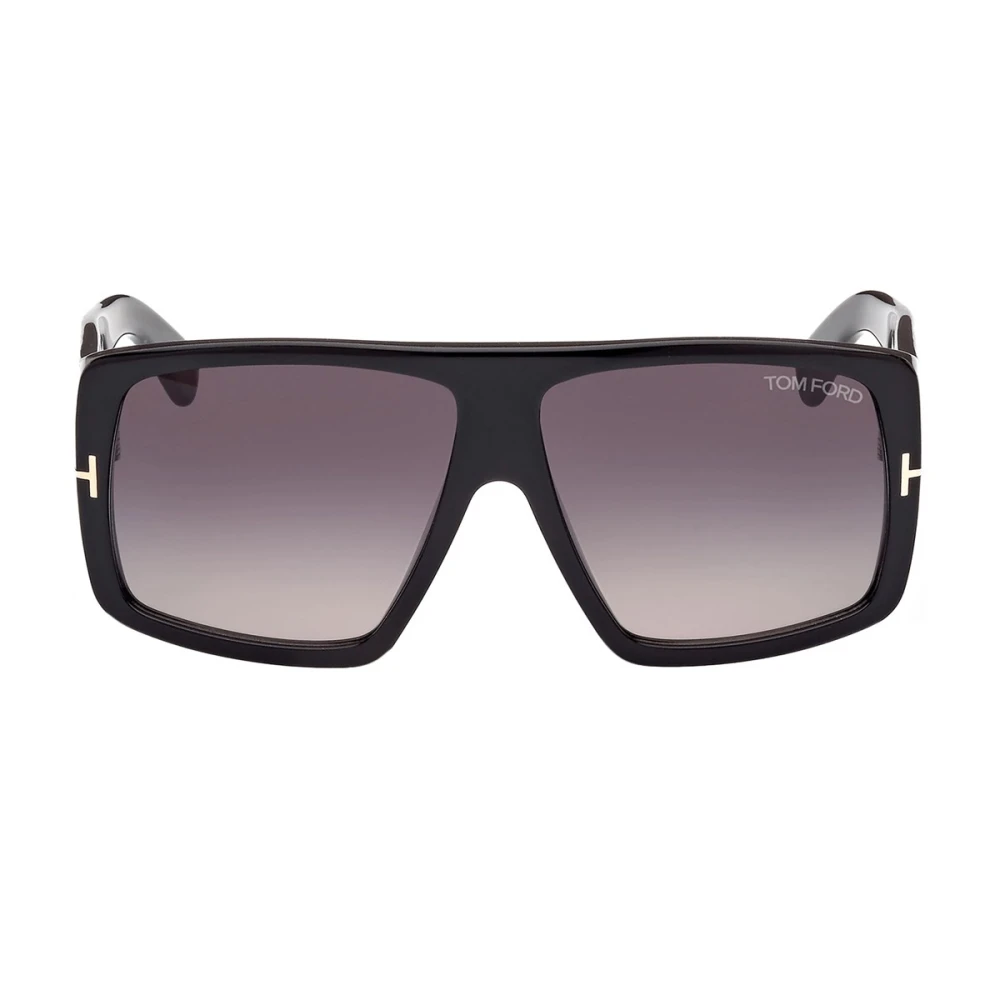 Tom Ford Klassieke vierkante zonnebril met Havana montuur en bruine verloopglazen Brown Unisex