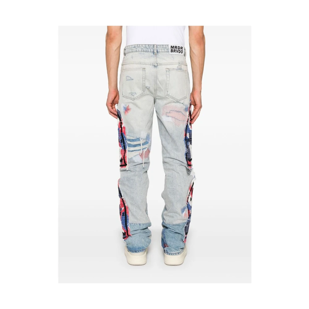 Who Decides War IJsblauwe Bootcut Denim Jeans Blue Heren