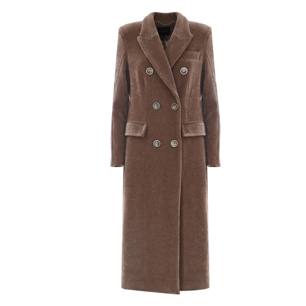 Kocca Vintage Style Dubbele Rij Jas Brown Dames