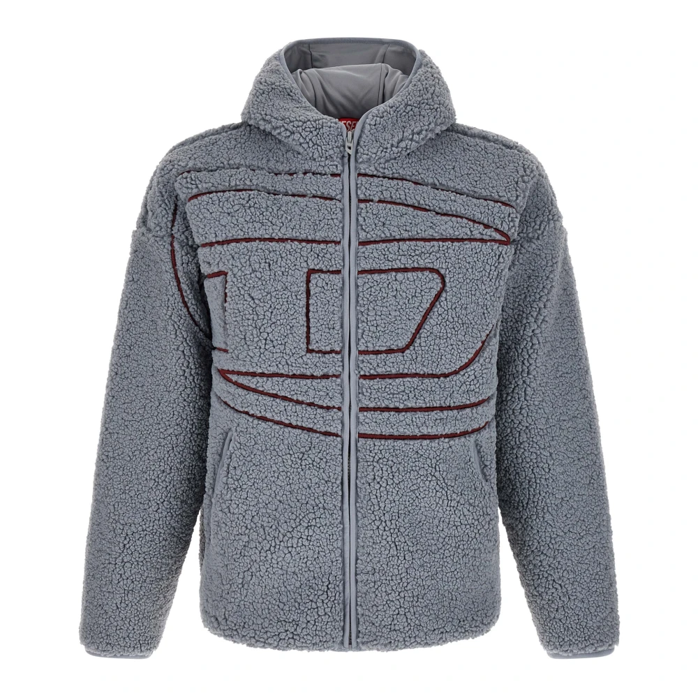 Diesel Mannelijk Grijs Jassen Heren, S, S-Zat Hoodie