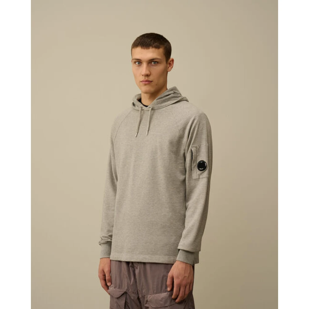 C.P. Company Fleece capuchontrui Gray Heren