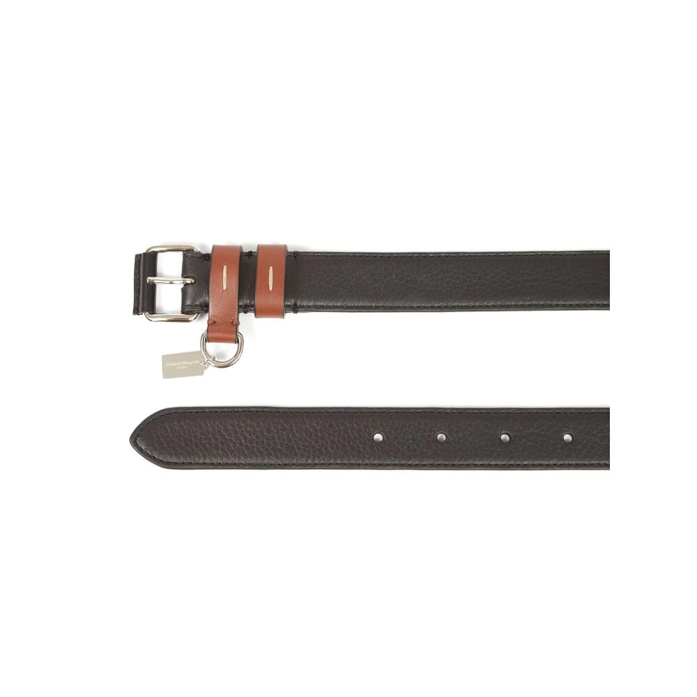 Maison Margiela Bruin Leren Riem met Gespsluiting Brown Heren