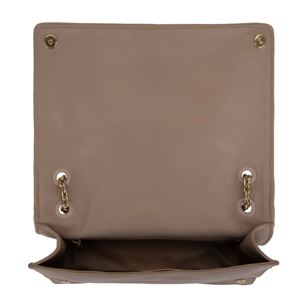 Miu Dames Schoudertas Magneetknoop Leer Brown Dames