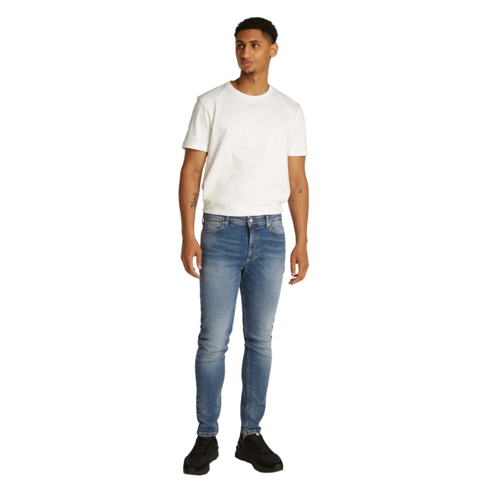 Tommy Jeans Blauwe Skinny Fit Stretch Denim Jeans Blue Heren