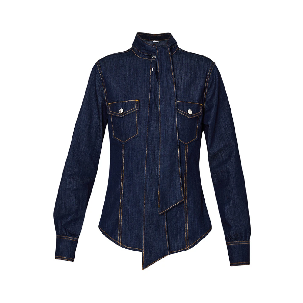 Liu Jo Blauwe Damesoverhemd Slim Fit Blue Dames